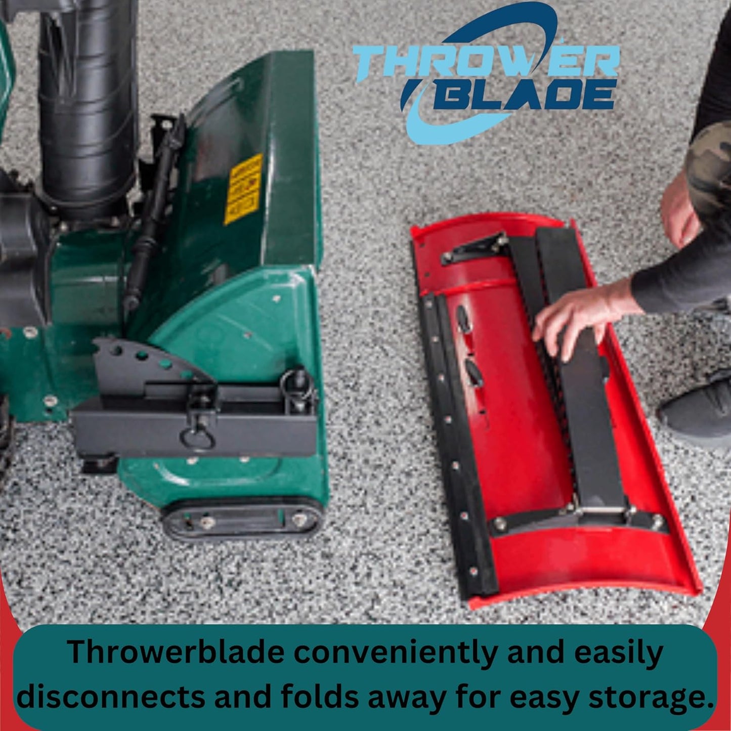 Throwerblade Snowplow Kit (Blade, and Hardware Included)-Adjustable Snow Blade-Quick & Efficient Snow Removal-Compatible Attachment for 2 & 3 Stage Snowblowers